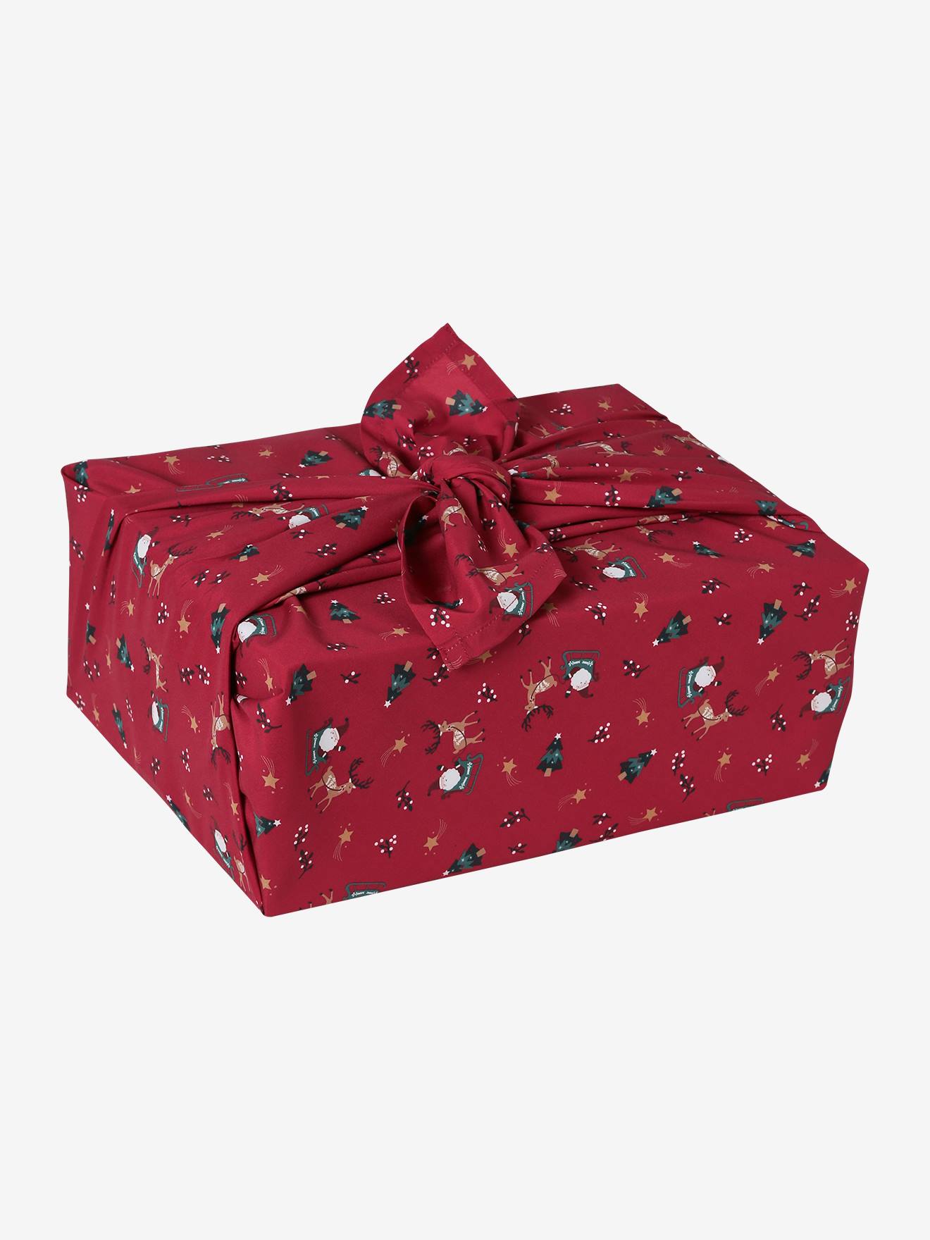 Pack of 2 Father Christmas Furoshikis - red, Bedding & Decor