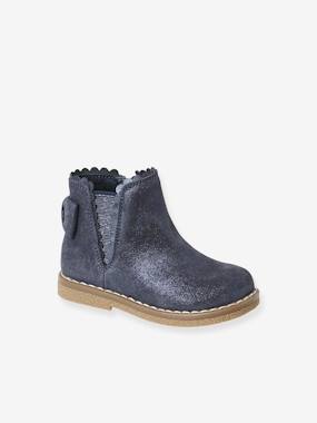 Boots cuir bébé fille élastiqués  - vertbaudet enfant