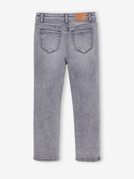 Jean slim morpho medium fille bleu foncé+bleu moyen+denim gris - vertbaudet enfant 