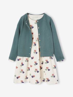 Girls-Outfits-Dress & Jacket Outfit with Floral Print for Girls