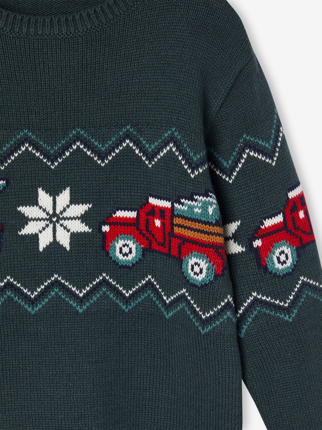 Coffret Noël Pull Jacquard Et Bonnet à Pompon Garçon