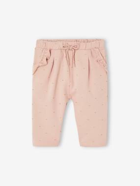 Baby-Trousers & Jeans-Fleece Trousers for Baby Girls