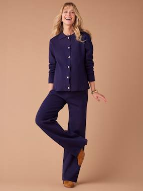 Maternity-Trousers-Knitted Cardigan & Wide Leg Trouser Set, ENVIE DE FRAISE