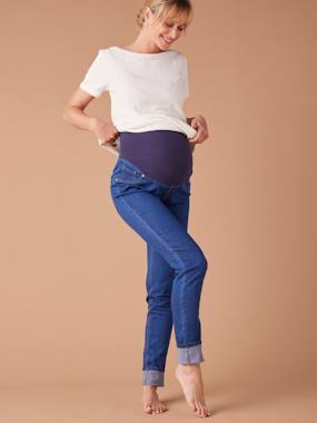 Vêtements de grossesse-Tregging de grossesse en denim