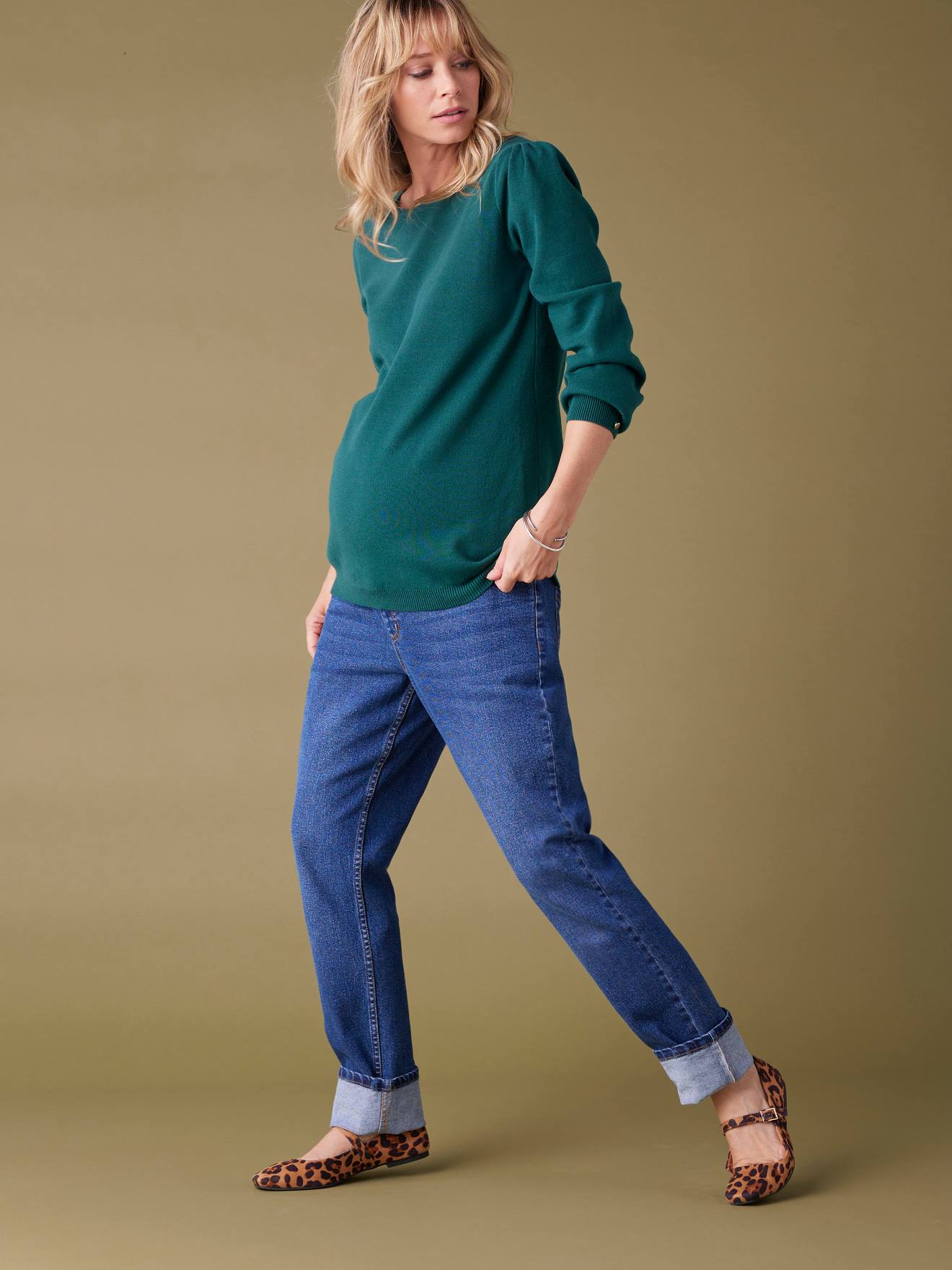 Pull Element Maille Coton Vert Logo Brodé Taille S - Occasion Très Bon état