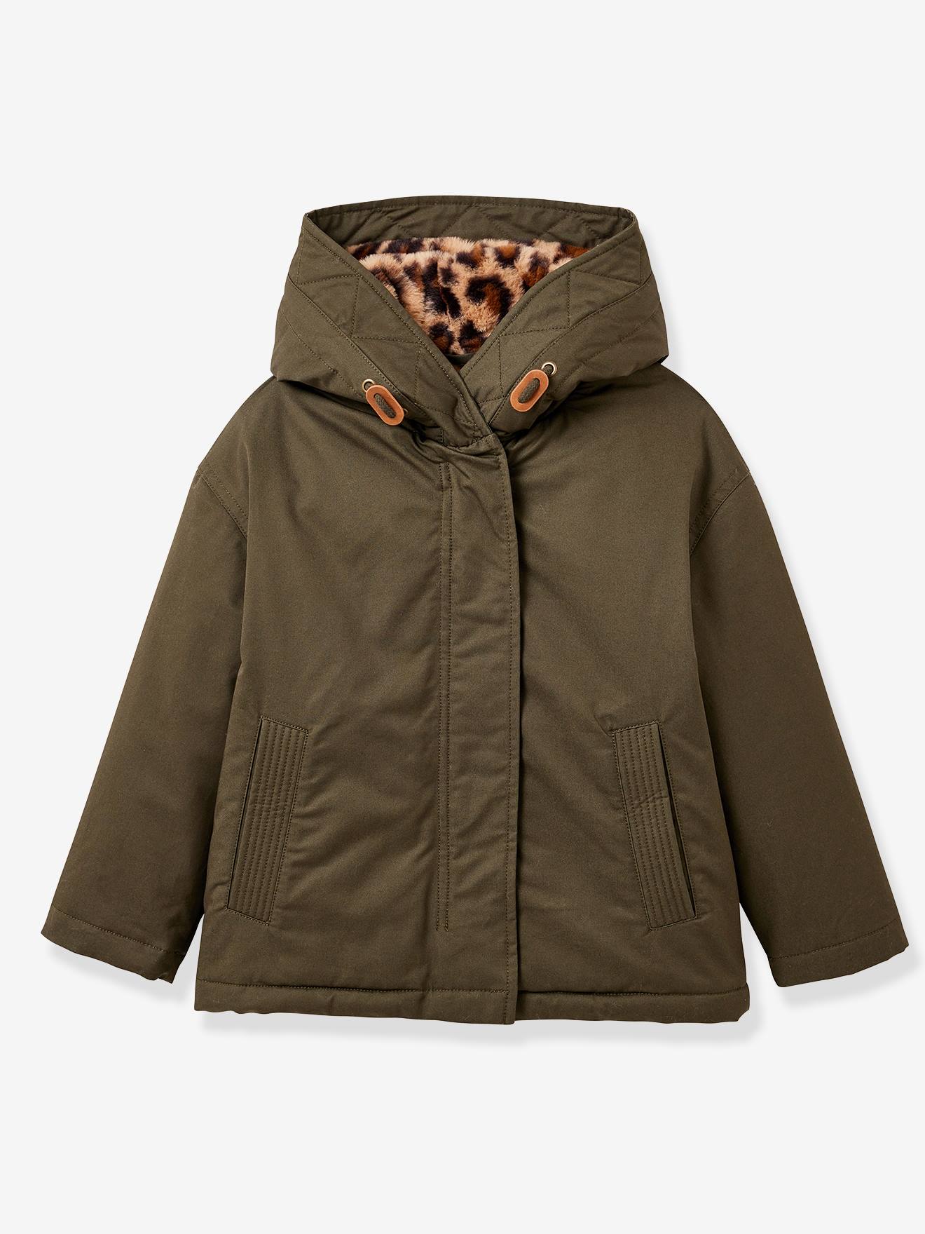 Leopard lined parka on sale