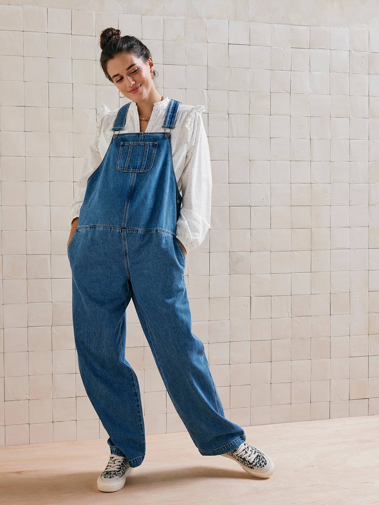Denim Dungarees, Maternity & Nursing Special - stone, Maternity