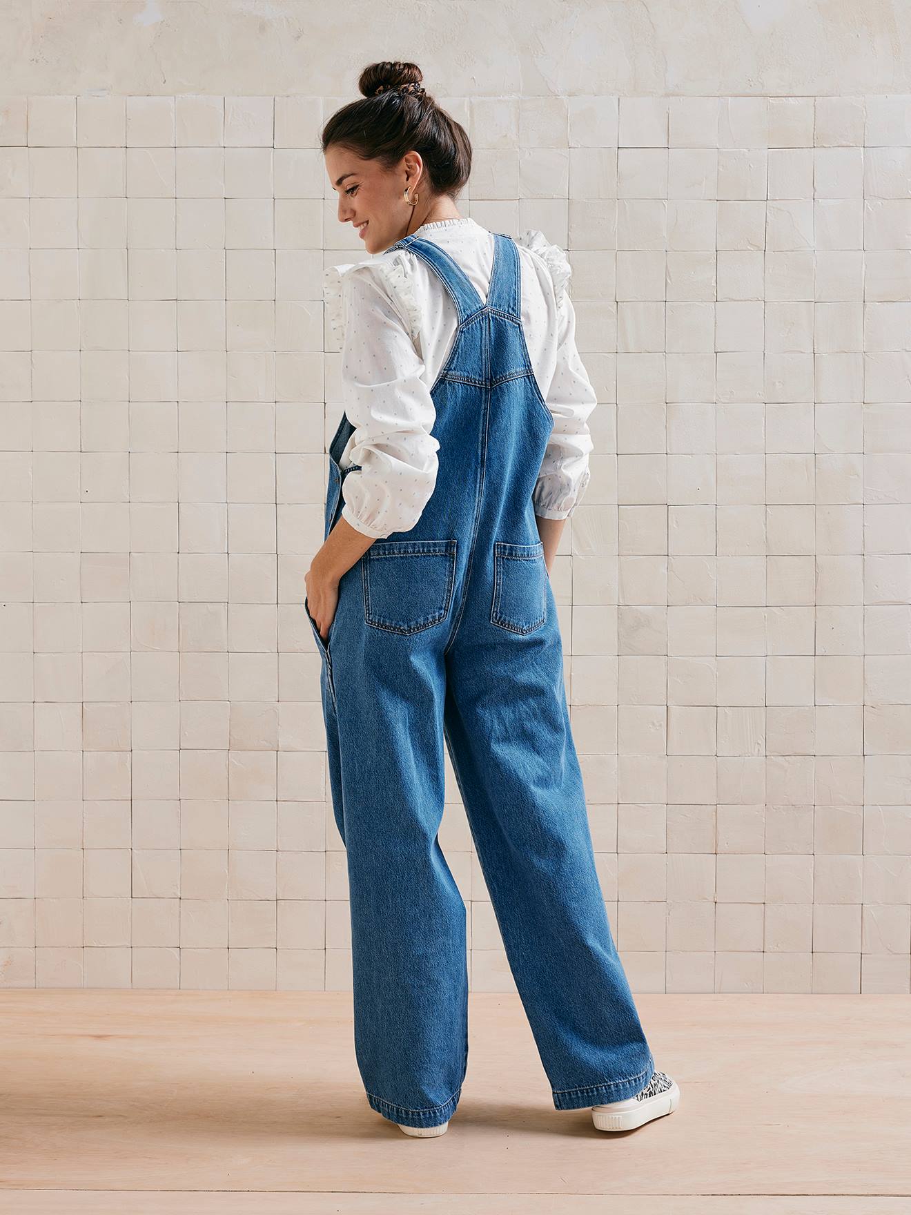 Salopette En Jean Pour Homme - Style Années 90 Baggy, Grande Taille, Denim Stretch, Bretelles Réglables