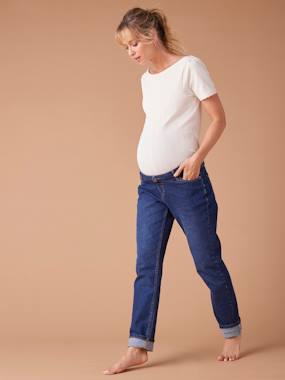 Maternity-Jeans-Mom Jeans with Removable Belly Band for Maternity, ENVIE DE FRAISE