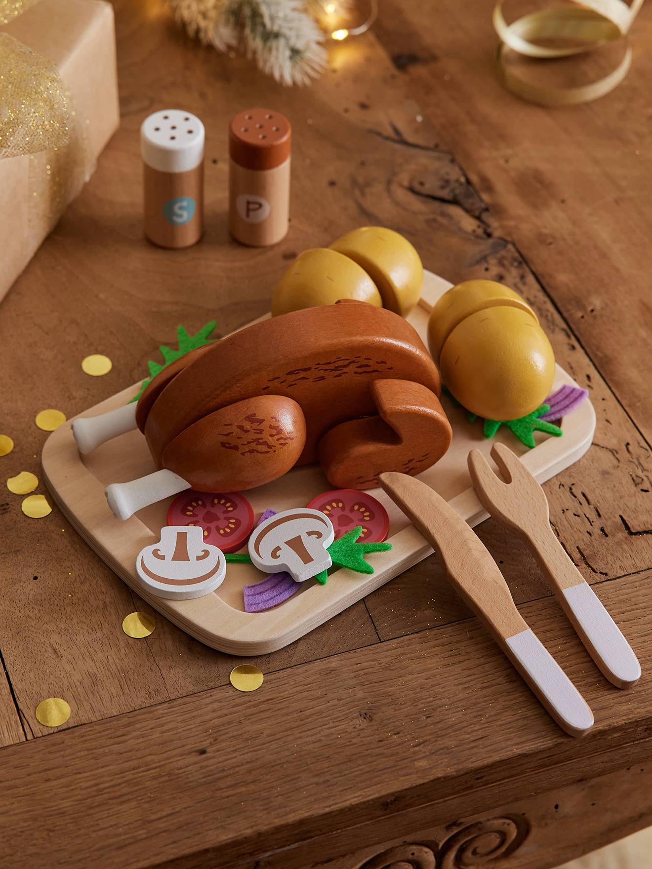 Vertbaudet Kit Ustensiles De Cuisine En Bois – Marmite, Poêle, Couverts – Jeu D'Imitation Dès 2 Ans – Multicolore