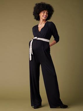 Vêtements de grossesse-Combinaison large de grossesse et allaitement ceinture réversible