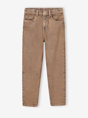 Girls-Jeans-Overdyed Mom Fit Jeans for Girls