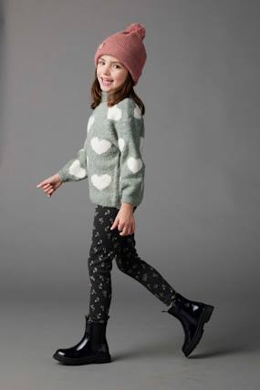 Girls-Leggings Lined in Polar Fleece for Girls