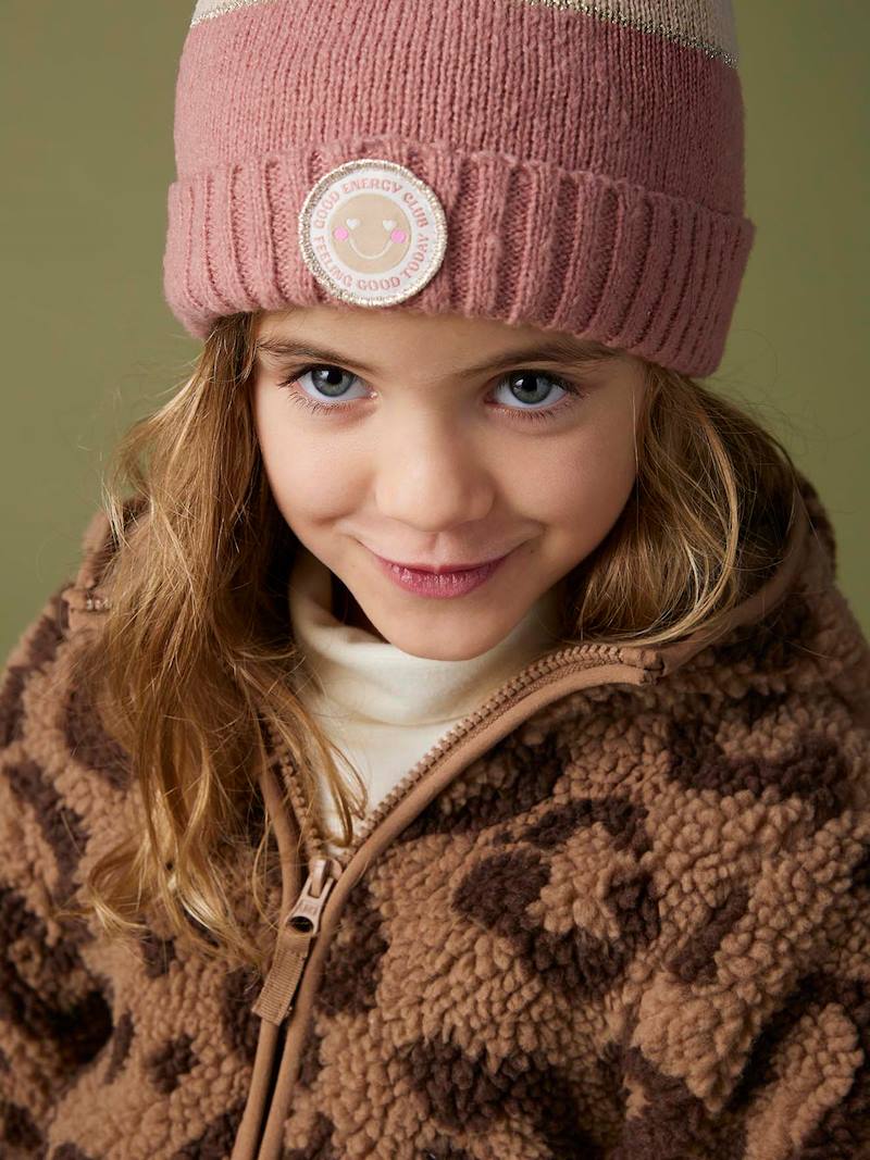 Girls Brown Quilted Hooded Jacket