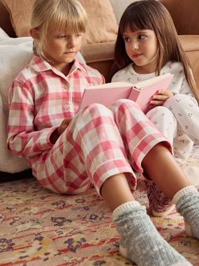 -Pyjamas in Chequered Flannel for Girls