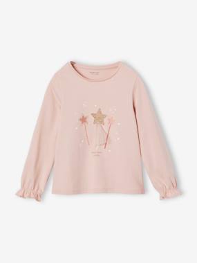 Girls-Christmas Special Top with Glittery Magic Wands for Girls