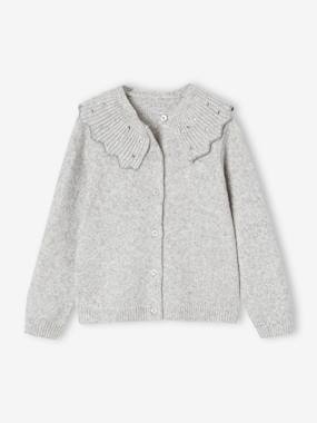 Girls-Cardigans, Jumpers & Sweatshirts-Occasion Wear Cardigan with Rhinestone Collar, for Girls