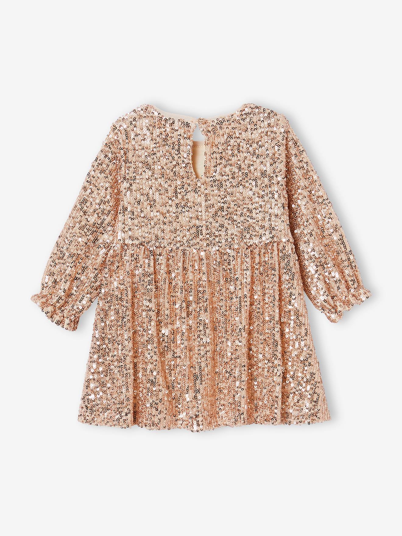 Occasion Wear Dress with Sequins for Babies - gold, Baby