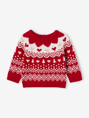 Baby-Jacquard Christmas Jumper for Baby Girls