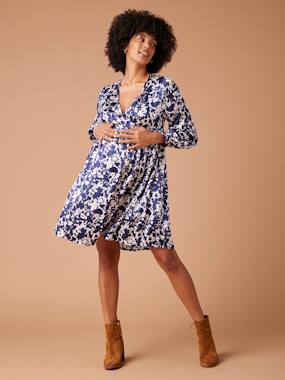 Vêtements de grossesse-Robe de grossesse fleurs camouflage ENVIE DE FRAISE