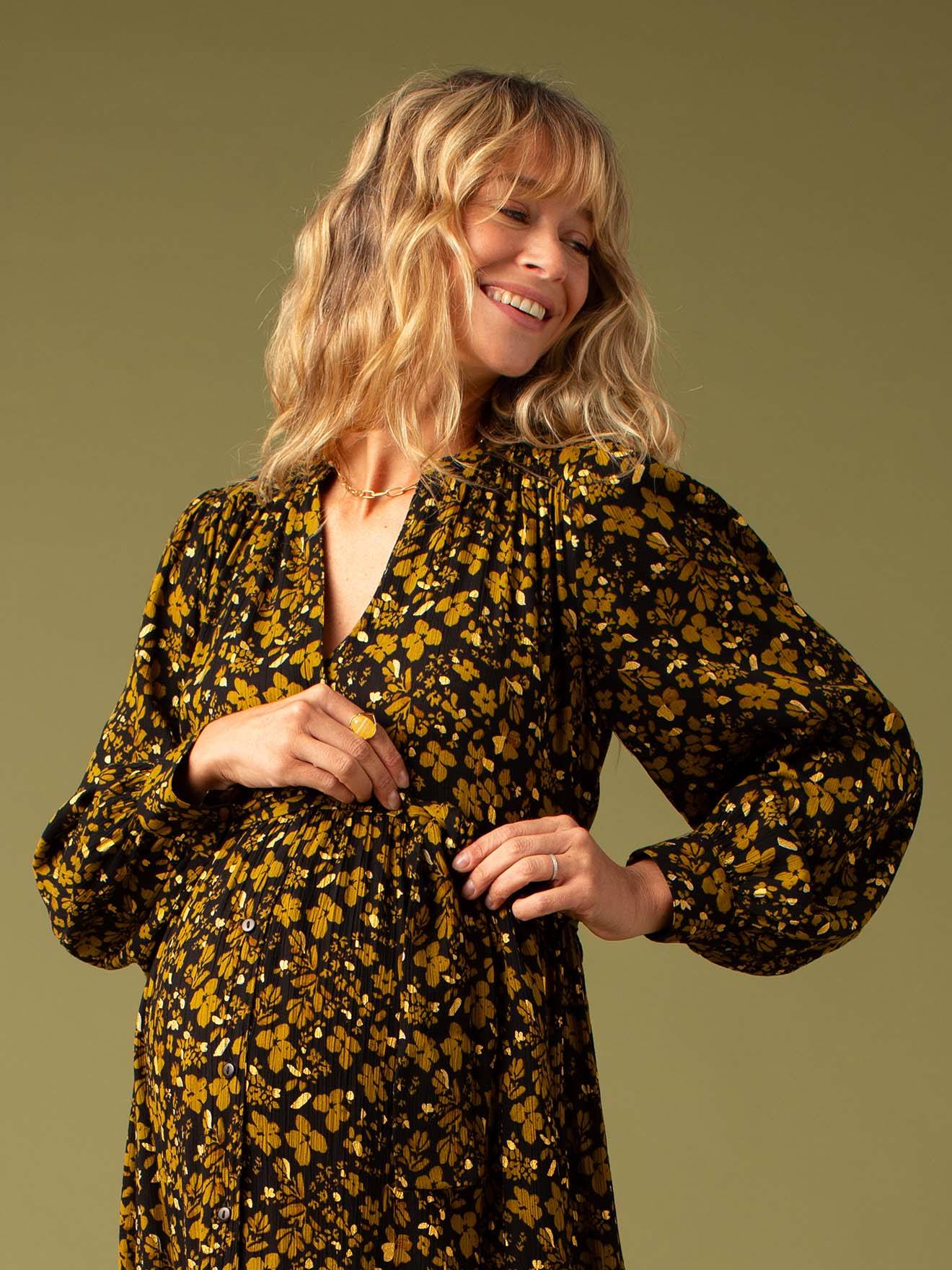 Vêtement Grossesse Envie De Fraise Robe Grossesse Fleurie Irisée