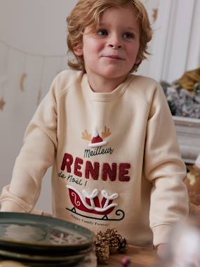 Garçon-Pull, gilet, sweat-Sweat-Sweat enfant "meilleur renne de Noël" capsule famille