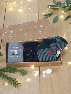 Boys-Underwear-Pack of 3 Pairs of Christmas Socks for Boys