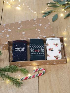 Boys-Underwear-Pack of 3 Pairs of Christmas Socks for Boys