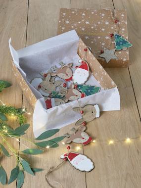 Linge de lit & Déco-Décoration-Guirlande en bois Amis du Père Noël