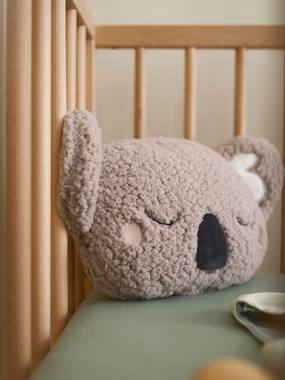 -Koala Cushion in Sherpa Fabric