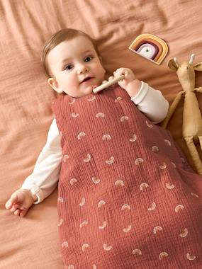 Bedding & Decor-Baby Bedding-Sleepbags-Sleeveless Baby Sleeping Bag in Organic* Cotton Gauze, Happy Sky