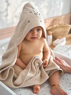 Linge de lit & Déco-Linge de bain-Cape de bain / Serviette à capuche Bébé et Enfant, avec coton recyclé