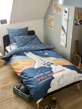 -Duvet Cover + Pillowcase Set for Children, SPACE ADVENTURE