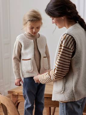 Boys-Cardigans, Jumpers & Sweatshirts-Sweatshirts & Hoodies-Reversible Bodywarmer for Children, Family Capsule Collection