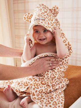 Baby-Bathrobes & bath capes-Bath Cape in Cotton Gauze, LOVELY LEO