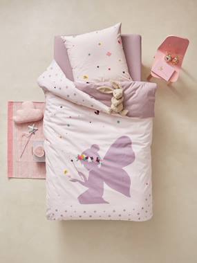 Linge de lit & Déco-Parure housse de couette + taie d'oreiller enfant PETITE FEE