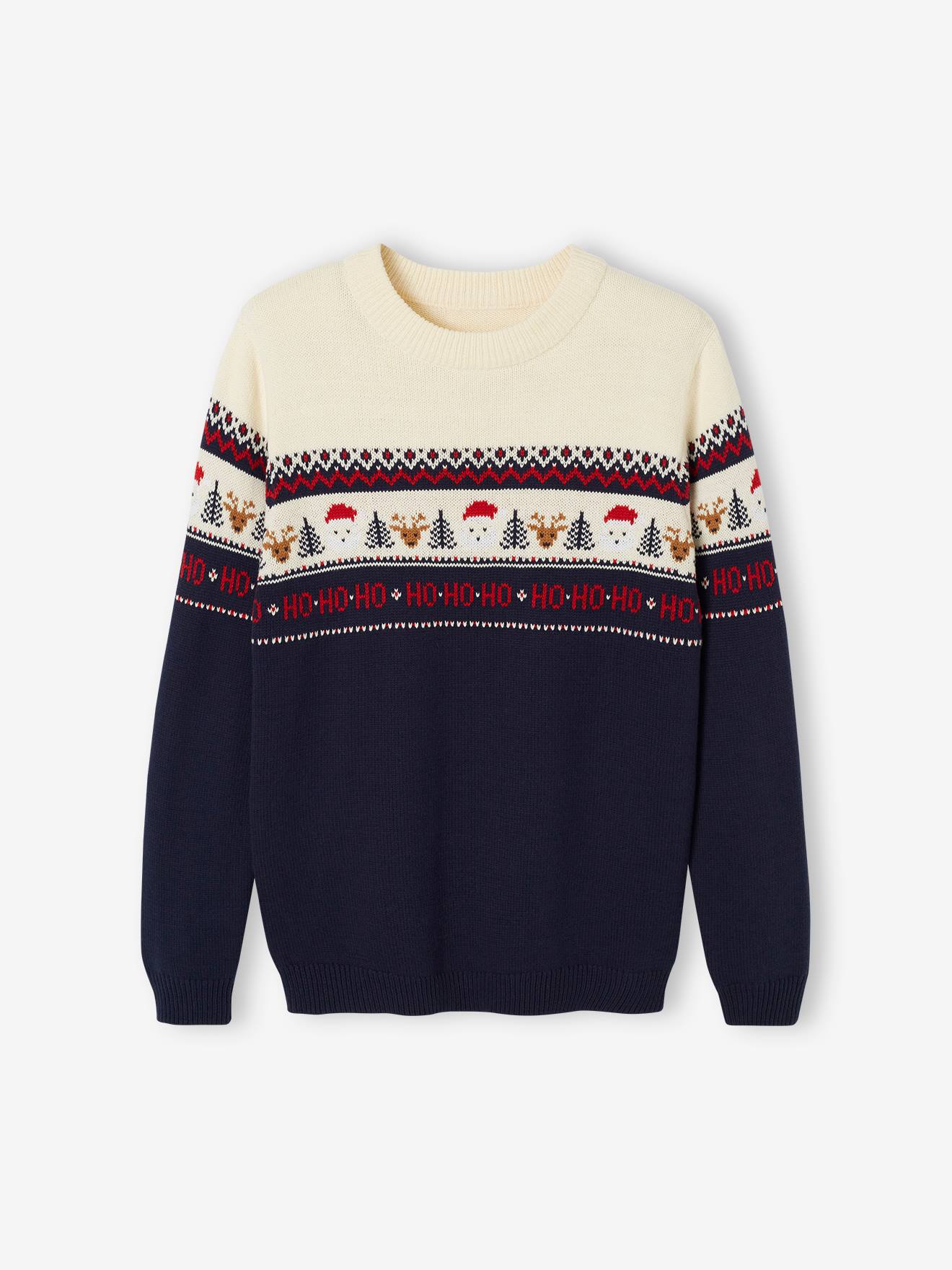 Pull jacquard adulte noël capsule famille marine, Vêtements de