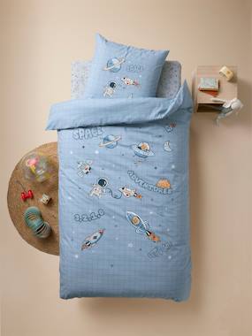 Bedding & Decor-Child's Bedding-Duvet Covers-Duvet Cover + Pillowcase Set for Children, with Recycled Cotton Content, Planets