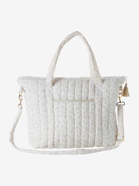 Sac à langer en gaze de coton Plume beige imprimé+blanc imprimé+bleu imprimé+écru+folk+IVOIRE IMPRIME+ivoire végétal - vertbaudet enfant 