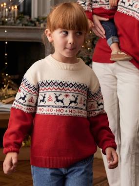 -Christmas Special Jacquard Knit Jumper for Children, Family Capsule Collection