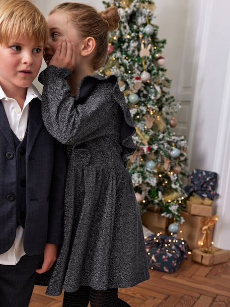 Dress in Scintillating Jersey Knit anthracite - vertbaudet enfant 