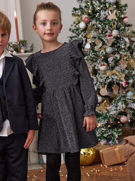 Dress in Scintillating Jersey Knit anthracite - vertbaudet enfant 