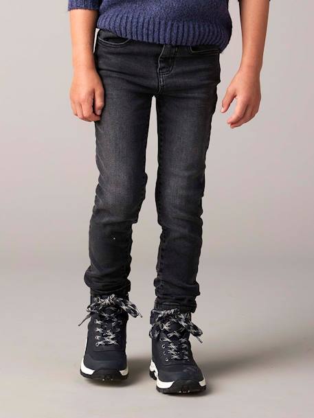 Jean slim MorphologiK FIN 'waterless' garçon DENIM BRUT+denim gris+DENIM GRIS FONCE+double stone+STONE - vertbaudet enfant 