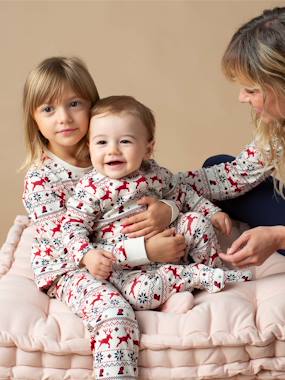 Baby-Pyjamas & Sleepsuits-Christmas Special Sleepsuit for Babies, Family Capsule Collection by ENVIE DE FRAISE