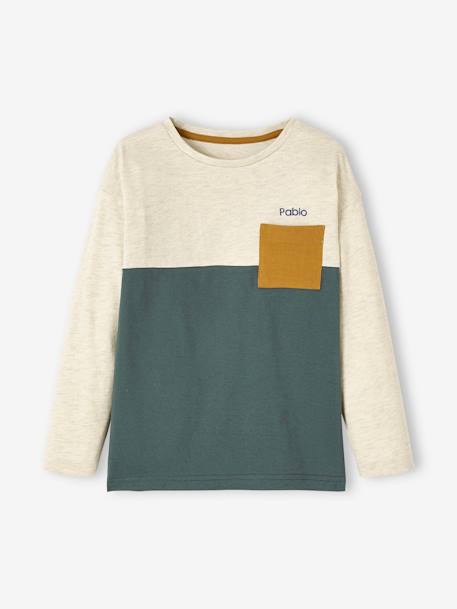 VERTBAUDET T-Shirt Garçon Sequins Réversibles – Motif Magique Qui Change De Couleur, Manches Courtes, 100% Coton, Style Vacances Fun