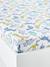 Children's Fitted Sheet, DINOMANIA Theme WHITE LIGHT ALL OVER PRINTED - vertbaudet enfant 