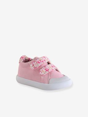 Shoes-Baby Footwear-Baby Girl Walking-Touch-Fastening Trainers in Canvas for Baby Girls