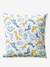 Children's Duvet Cover + Pillowcase Set, Dinomania Theme WHITE LIGHT SOLID WITH DESIGN - vertbaudet enfant 