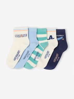 Boys-Pack of 5 Pairs of "US Skate" Socks for Boys