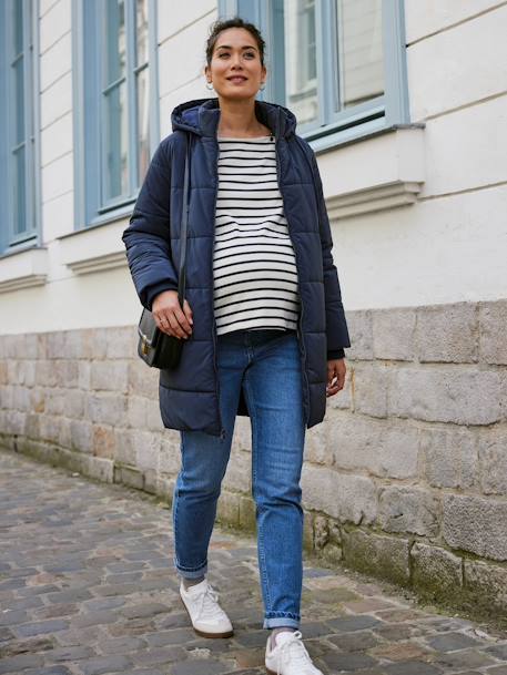 Doudoune longue et évolutive grossesse et post-partum marine - vertbaudet enfant 